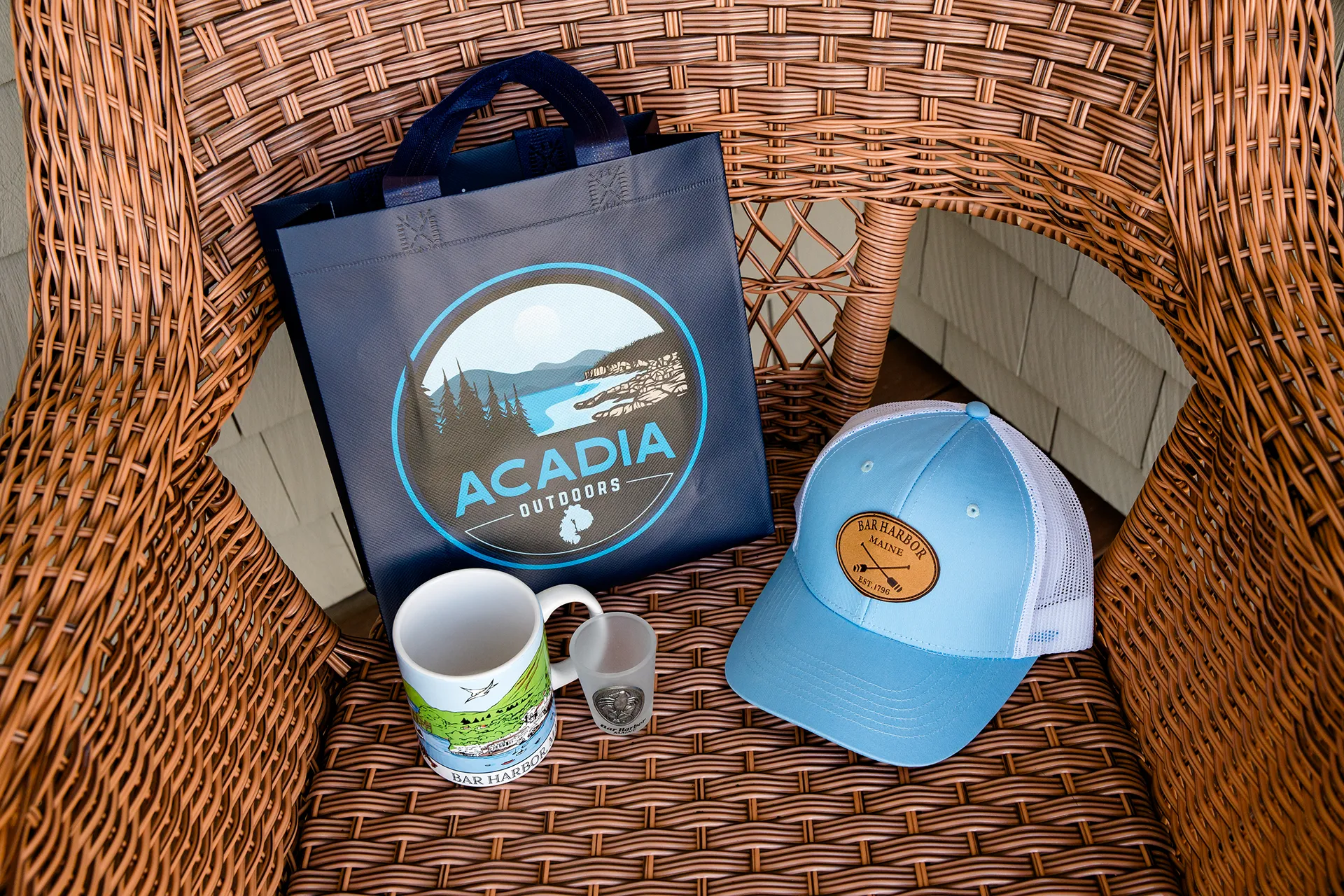 A closeup of Acadia National Park details for a wedding at the Bar Harbor Inn and Spa in Bar Harbor, Maine.